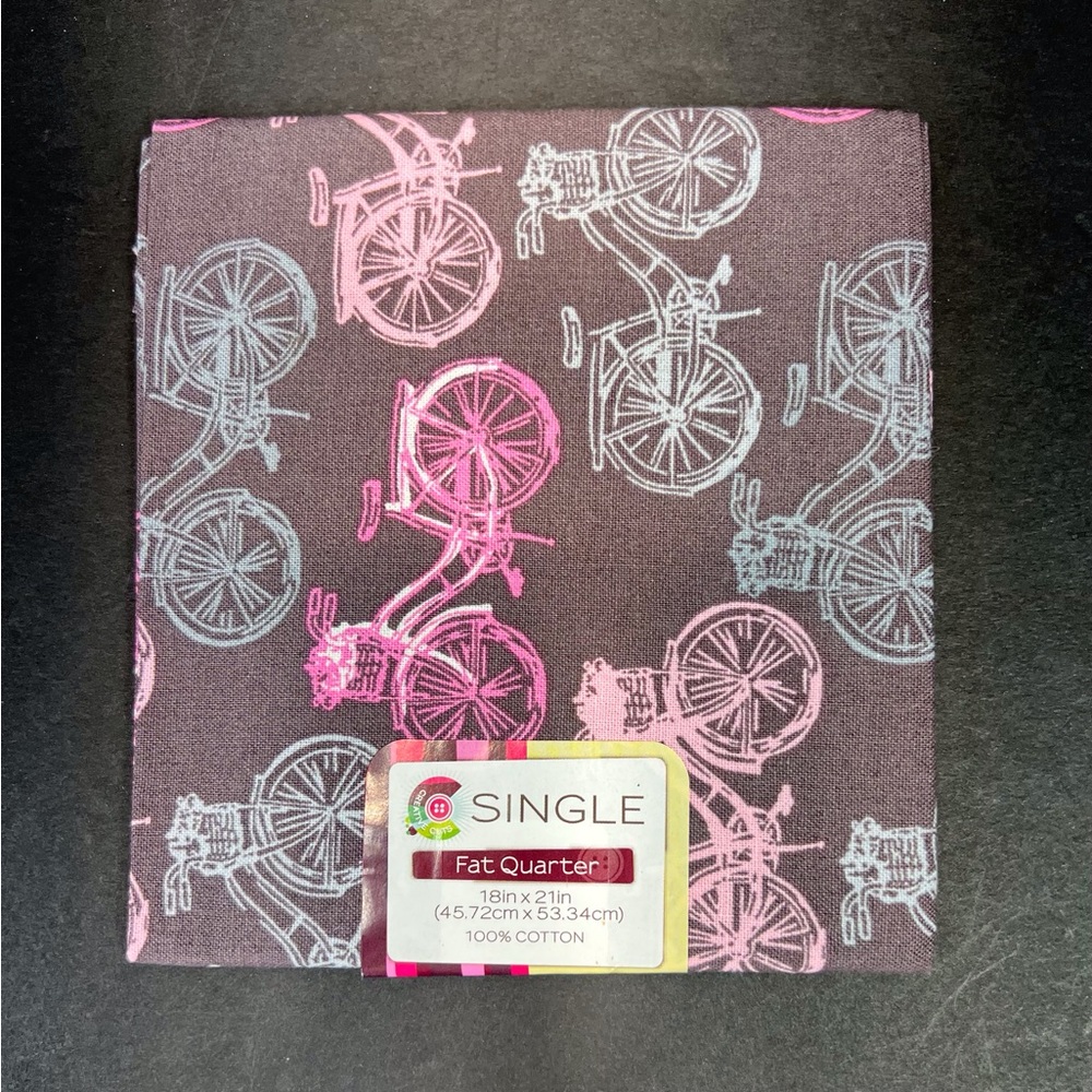 Single Brand Bicycles Bubblegum‎ 100% Cotton Fabric Fat Quarter